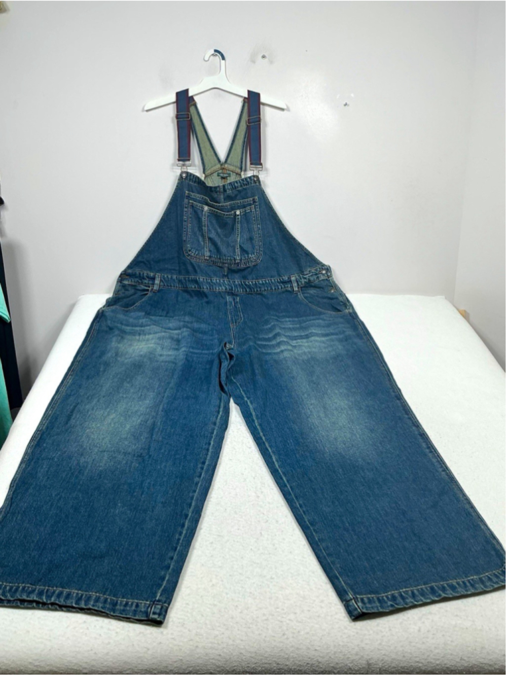 Wild Fable Womens Blue Denim Overalls One Piece Plus 4X Wide Leg Pockets